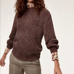 Aritzia Wilfred Essential Chenille Sweater XS Blue